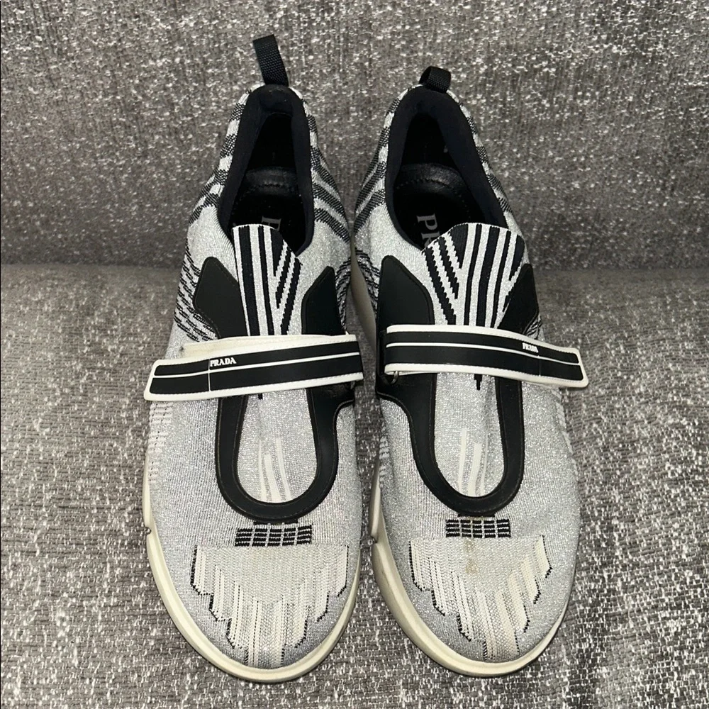 Prada Monochrome Knit Sneakers - Picture 1 of 6